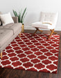 Dark Terracotta 10' 6 x 16' 5 Trellis Rectangle Area Rug Geometric Modern Unique Durable Easy Clean Carpet for Contemporary Interior Design for Sale at Rug Engine