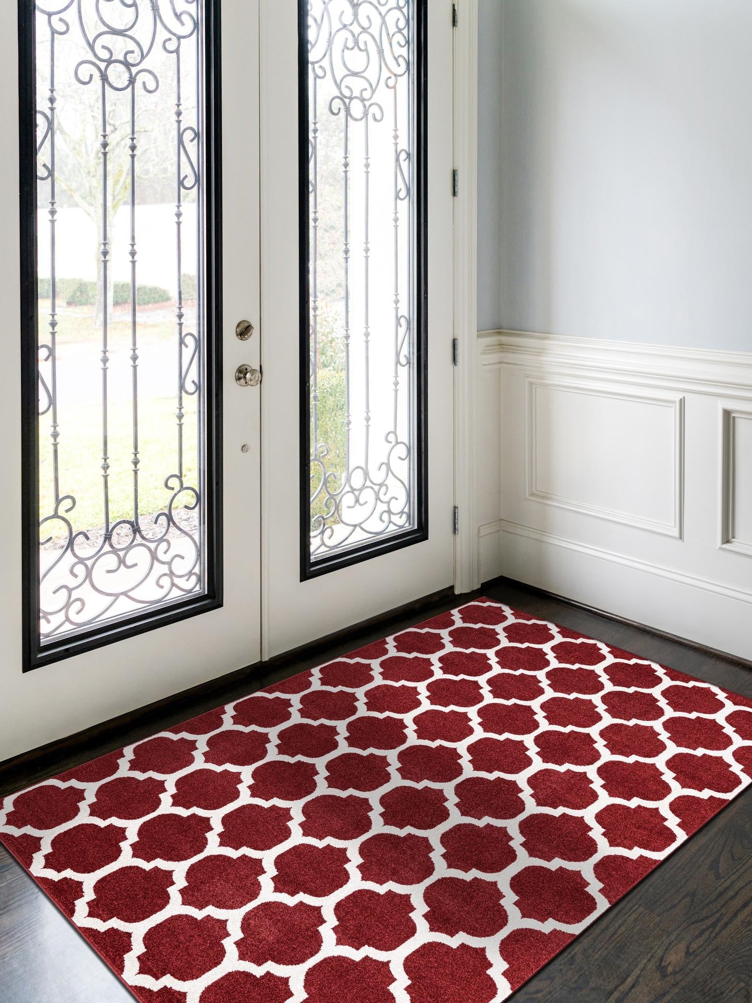 Dark Terracotta 3' 1 x 5' 3 Trellis Rectangle Area Rug