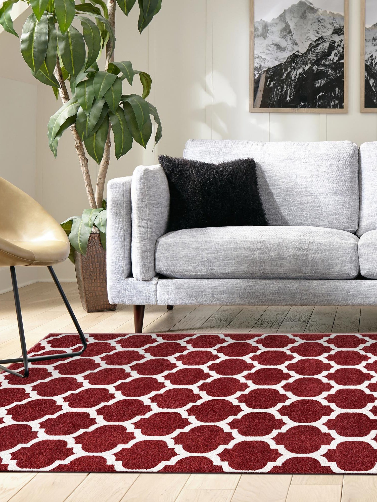 Dark Terracotta 10' x 13' 1 Trellis Rectangle Area Rug