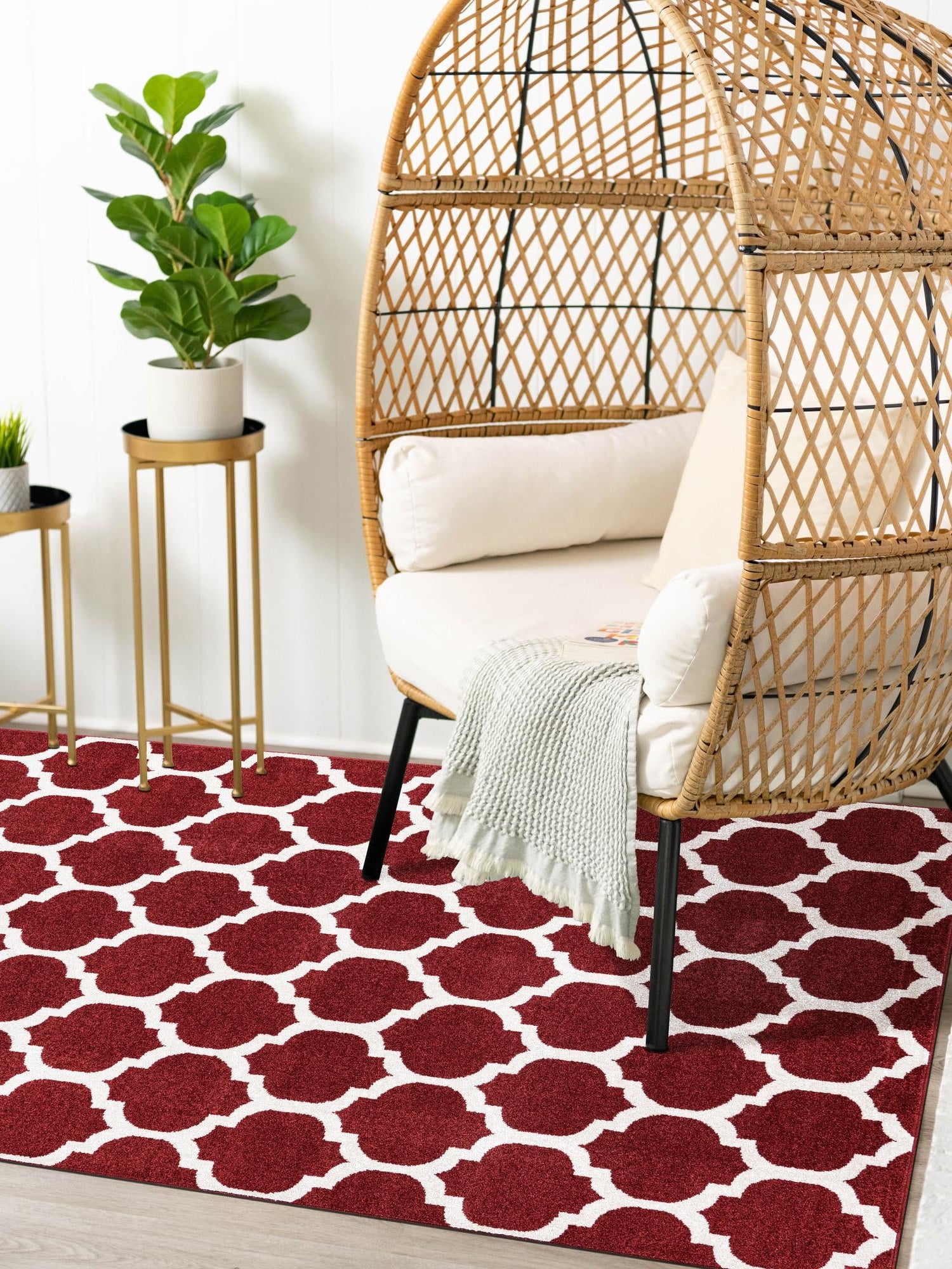 Dark Terracotta 10' x 13' 1 Trellis Rectangle Area Rug