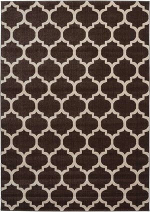 Chocolate Brown 7' 1 x 10' Trellis Rectangle Area Rug
