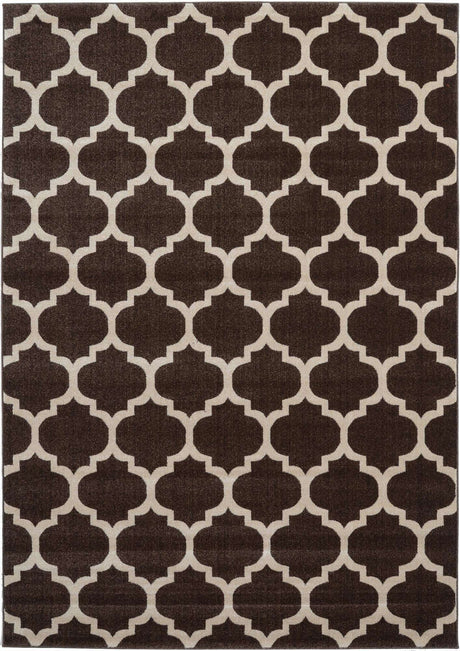 Chocolate Brown 7' 1 x 10' Trellis Rectangle Area Rug