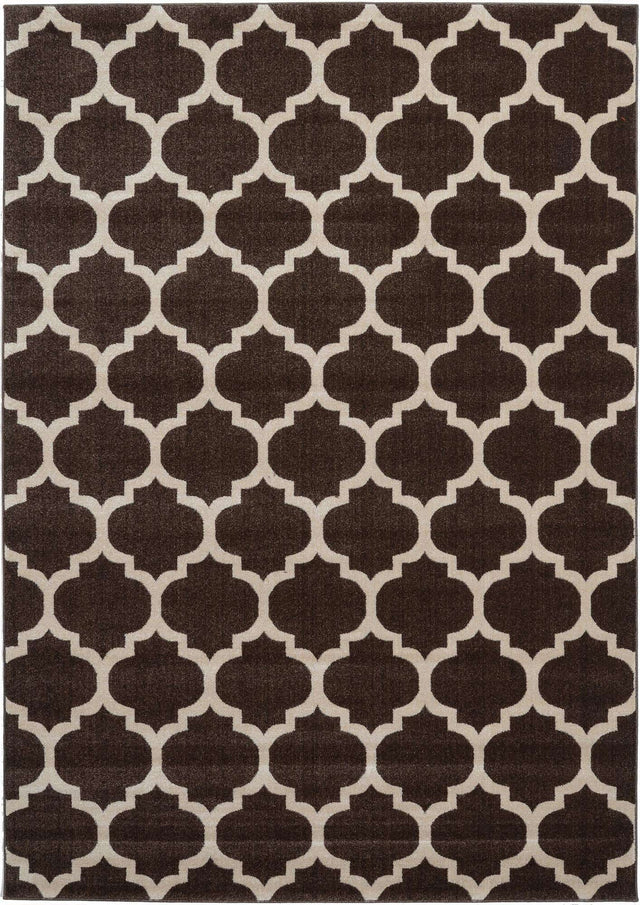 Chocolate Brown 7' 1 x 10' Trellis Rectangle Area Rug