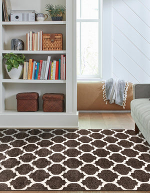 Chocolate Brown 7' 1 x 10' Trellis Rectangle Area Rug