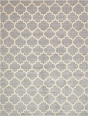 Light Gray 9' x 12' 2 Trellis Rectangle Rug