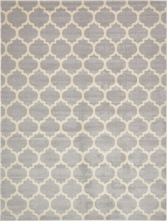 Light Gray 9' x 12' 2 Trellis Rectangle Rug