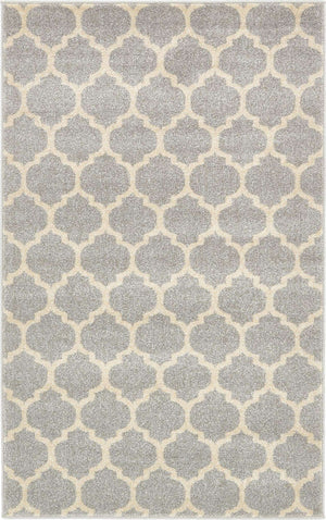 Light Gray 3' 1 x 5' 3 Trellis Rectangle Area Rug