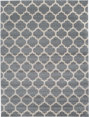 Dark Gray 9' x 12' Trellis Rectangle Area Rug
