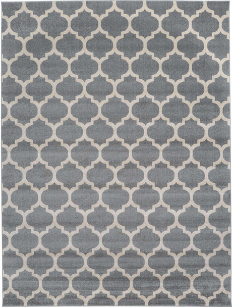Dark Gray 9' x 12' Trellis Rectangle Area Rug
