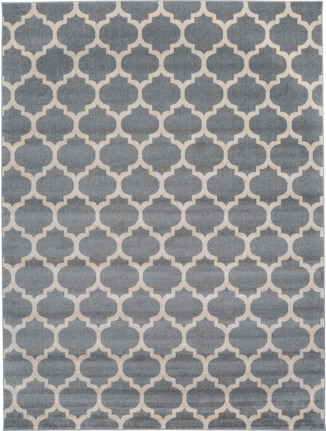 Dark Gray 9' x 12' Trellis Rectangle Area Rug