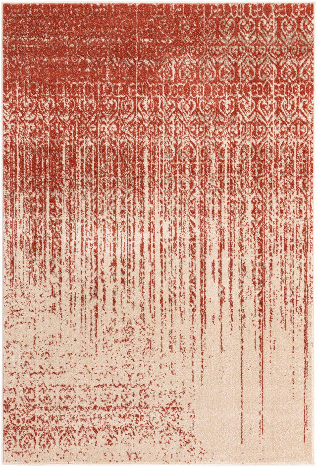 Red 4' 1 x 6' 1 Del Mar Rectangle Area Rug 100% Polypropylene Easy Clean Stain Resistant Vivid Modern Carpet Mat for Home Decor Interior Designing for Sale at Rug Engine