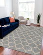 Light Gray 10' 6 x 16' 5 Trellis Rectangle Area Rug Geometric Modern Unique Durable Easy Clean Carpet for Contemporary Interior Design for Sale at Rug Engine