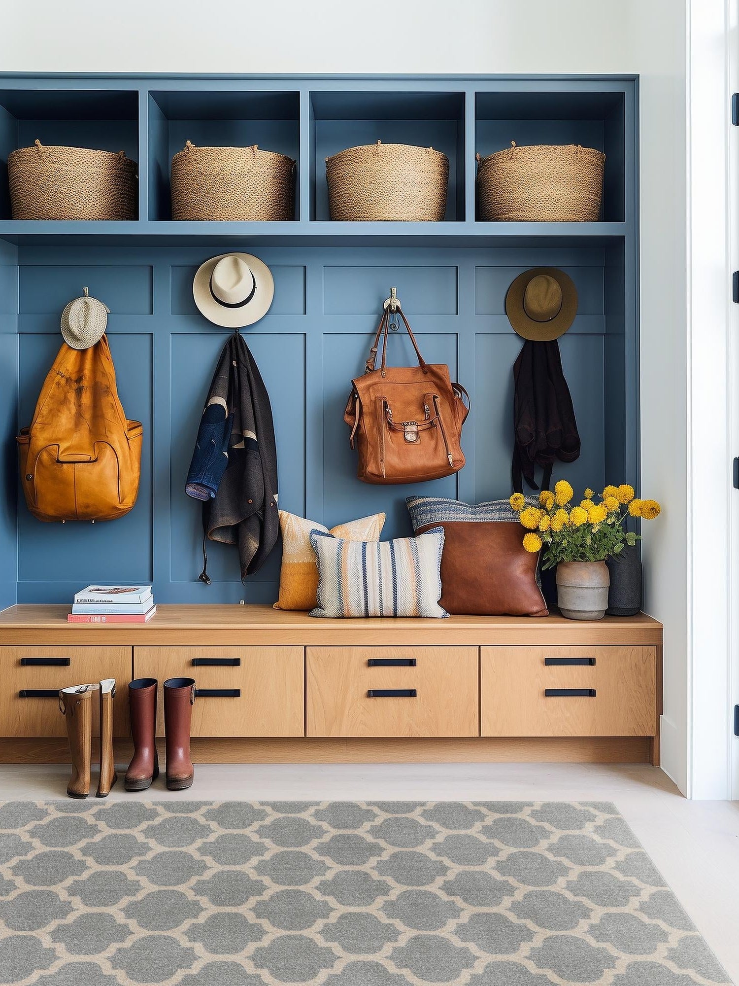 Light Gray 4' 1 x 6' 1 Trellis Rectangle Area Rug