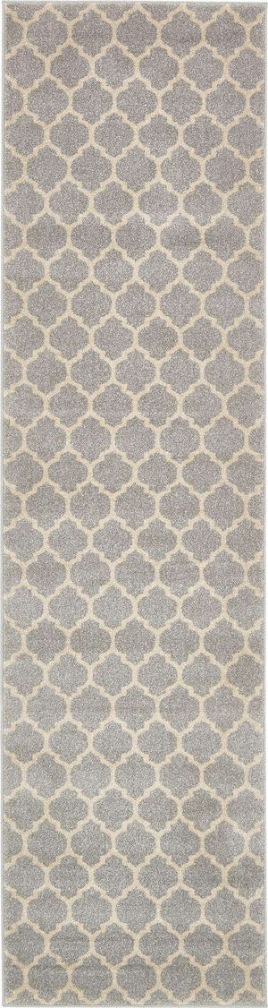 Light Gray 3' x 10' Trellis Runner Rug