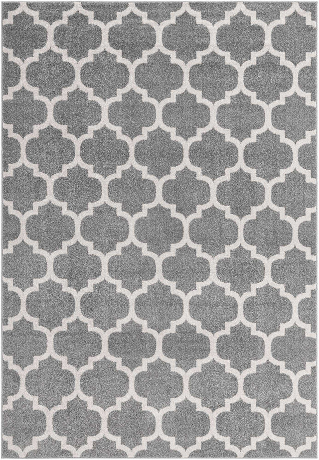 Dark Gray 7' 1 x 10' Trellis Rectangle Area Rug