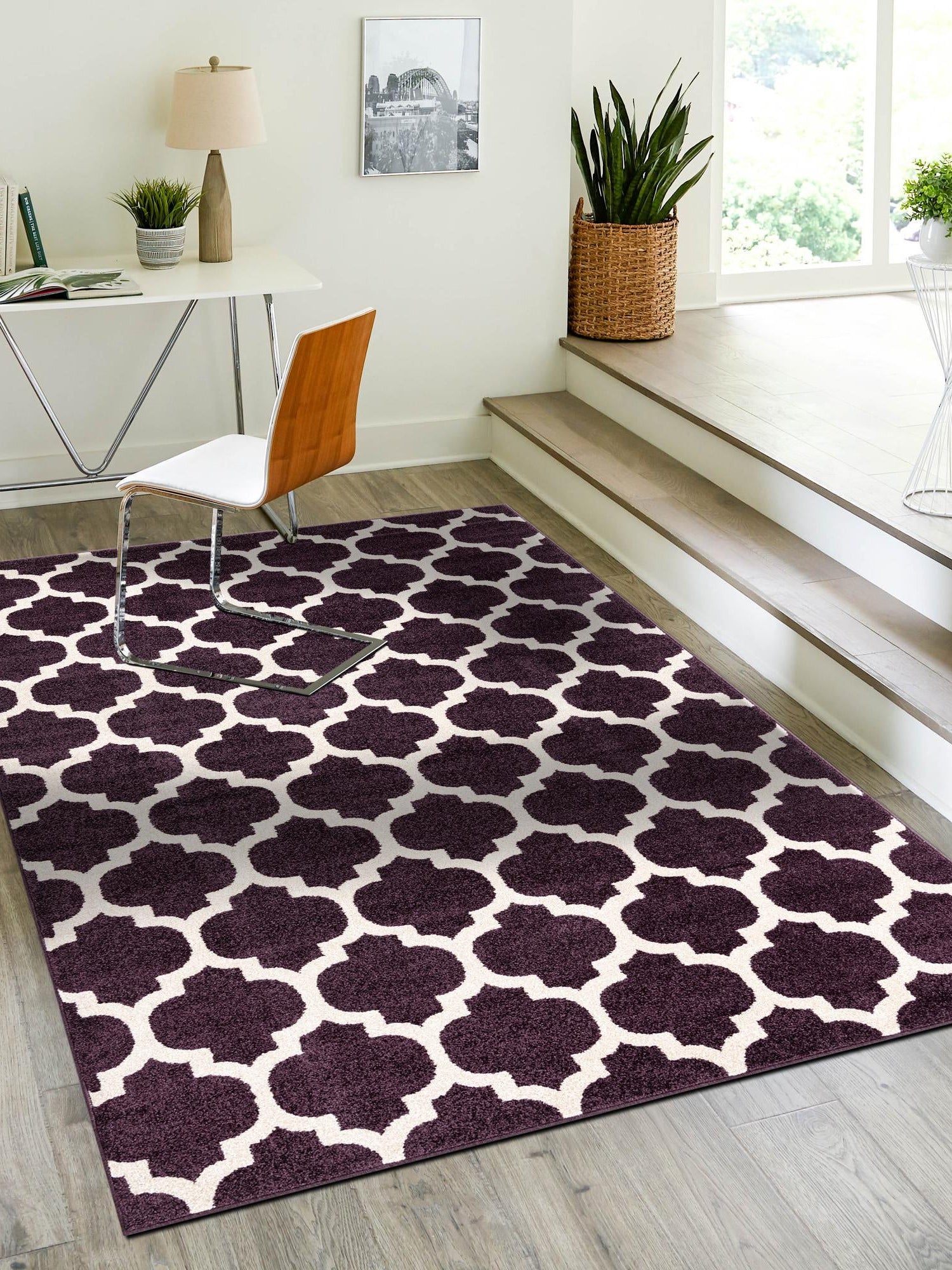 Purple 3' 3 x 5' 3 Trellis Rectangle Area Rug