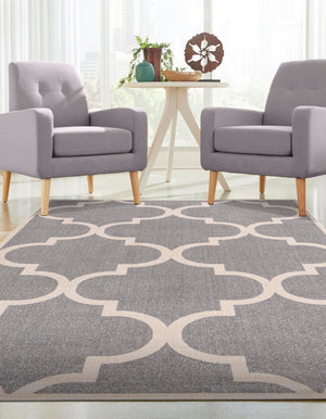 Gray 7' 1 x 10' Trellis Rectangle Area Rug