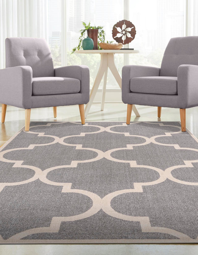 Gray 7' 1 x 10' Trellis Rectangle Area Rug