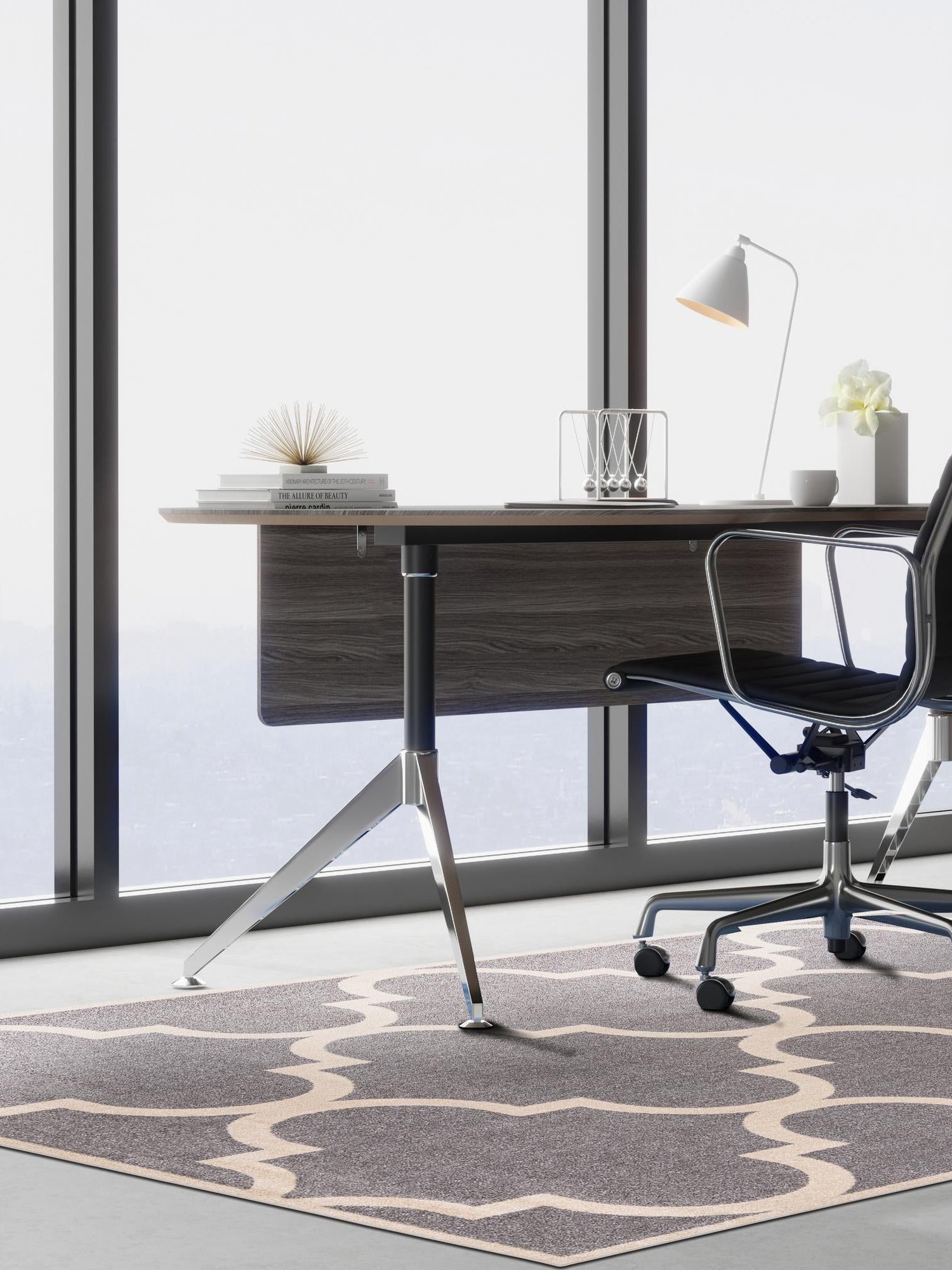 Gray 7' 1 x 10' Trellis Rectangle Area Rug