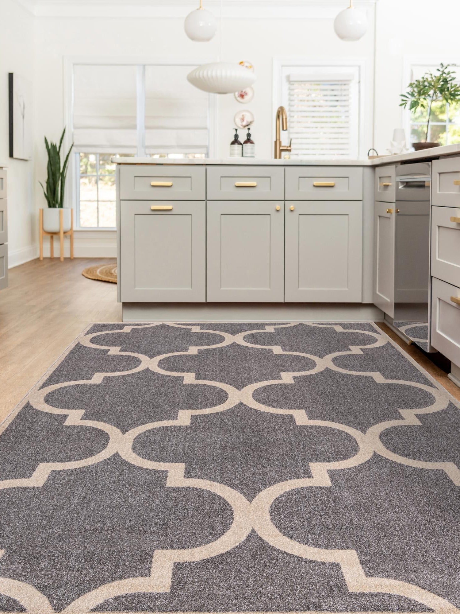Gray 7' 1 x 10' Trellis Rectangle Area Rug