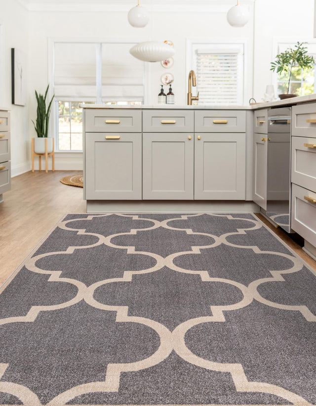 Gray 7' 1 x 10' Trellis Rectangle Area Rug