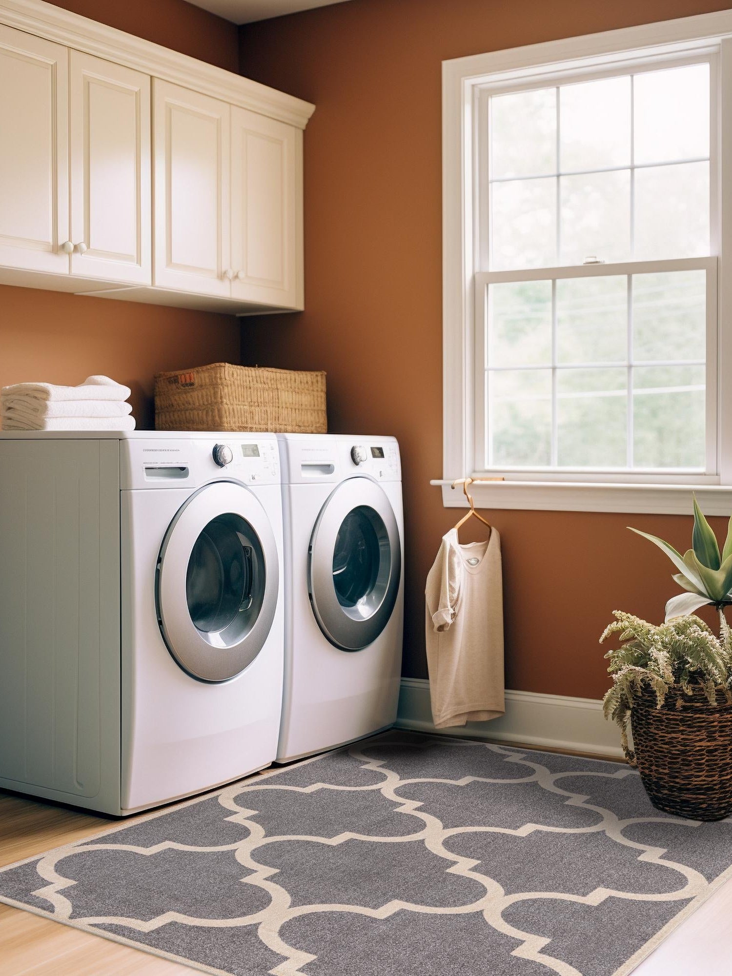 Gray 7' 1 x 10' Trellis Rectangle Area Rug