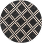 Black 8' x 8' Trellis Round Area Rug