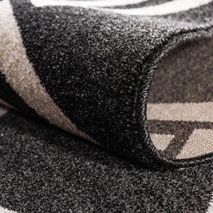 Black 5' 1 x 8' Trellis Rectangle Area Rug