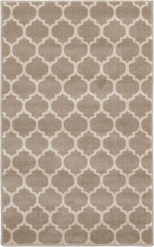 Light Brown 3' 1 x 5' 3 Trellis Rectangle Area Rug