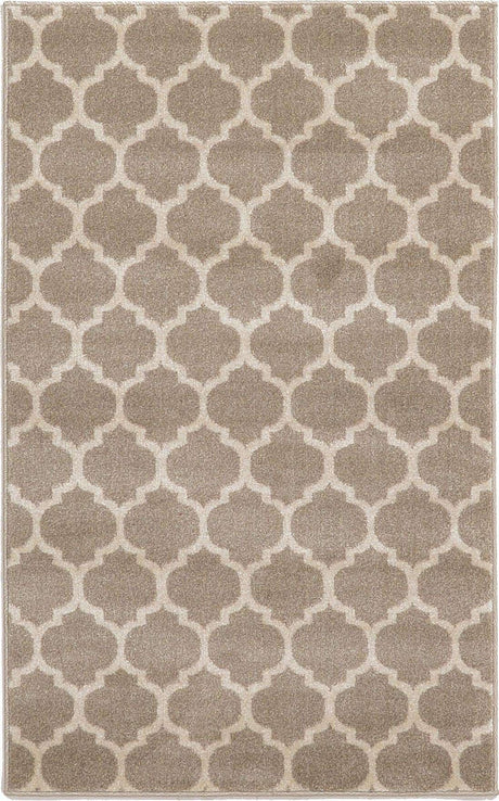 Light Brown 3' 1 x 5' 3 Trellis Rectangle Area Rug
