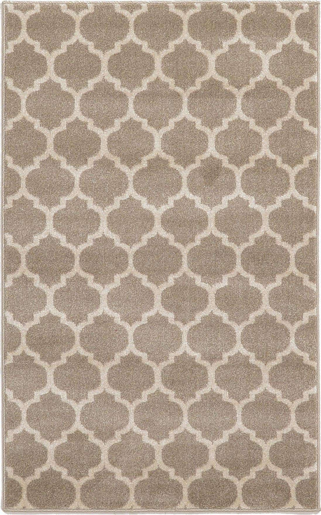 Light Brown 3' 1 x 5' 3 Trellis Rectangle Area Rug