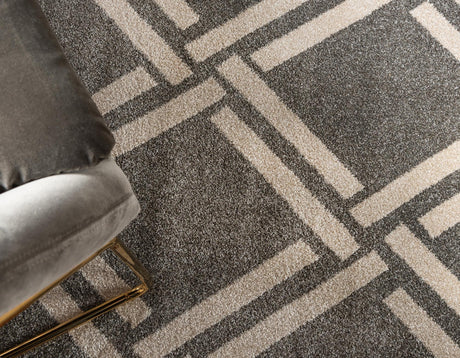 Gray 7' 1 x 10' Trellis Rectangle Area Rug Geometric Modern Unique Durable Easy Clean Carpet for Contemporary Interior Design for Sale at Rug Engine