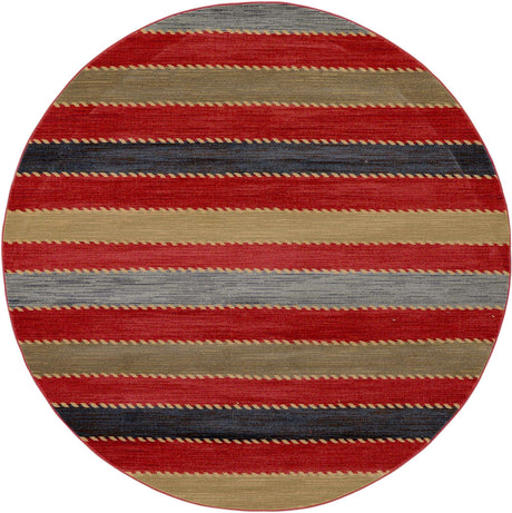 Multicolor 8' x 8' Fars Round Area Rug 100% Polypropylene Unique Traditional Carpet for Classical Living, Dining Room & Office Spaces for Sale at Rug Engine