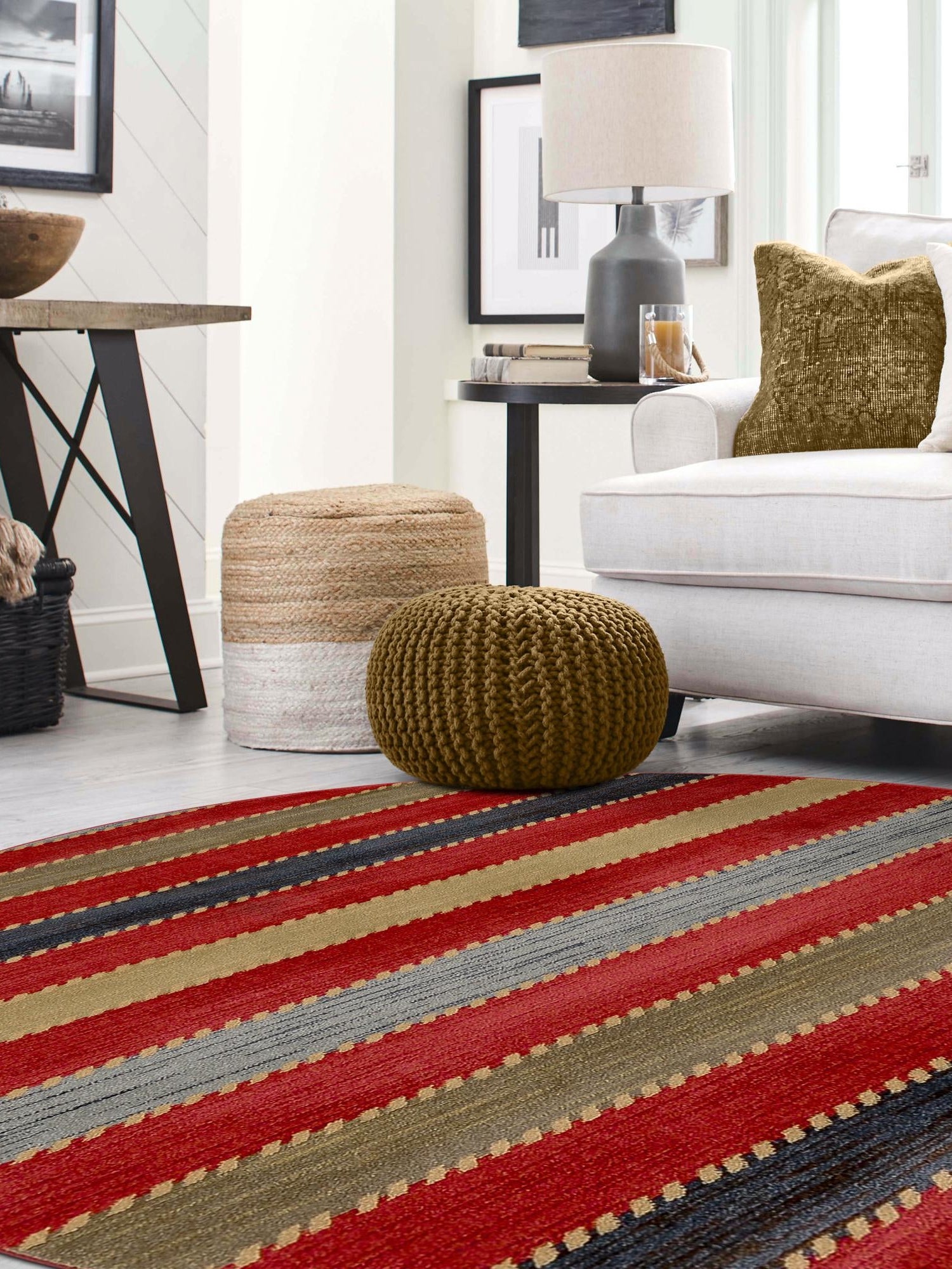 Multicolor 8' x 8' Fars Round Area Rug 100% Polypropylene Unique Traditional Carpet for Classical Living, Dining Room & Office Spaces for Sale at Rug Engine