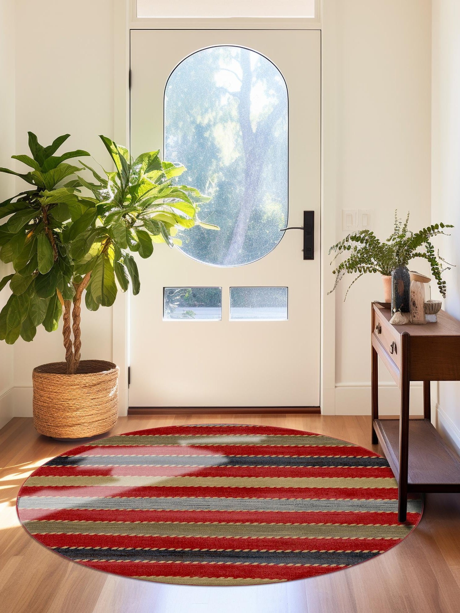 Multicolor 8' x 8' Fars Round Area Rug 100% Polypropylene Unique Traditional Carpet for Classical Living, Dining Room & Office Spaces for Sale at Rug Engine