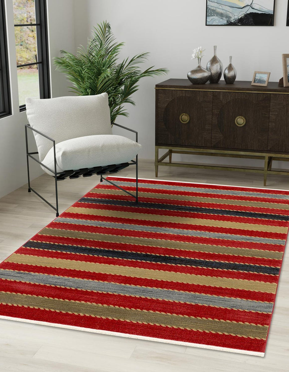 Multicolor 2' x 3' 1 Fars Rectangle Area Rug 100% Polypropylene Unique ...