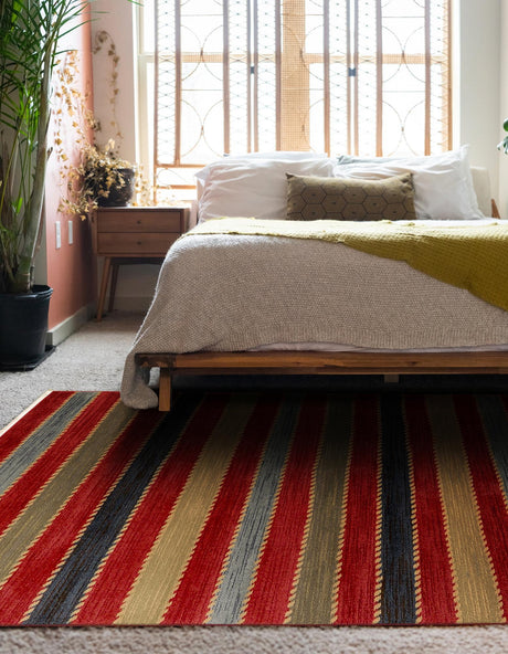 Multicolor 7' 1 x 10' Fars Rectangle Area Rug 100% Polypropylene Unique Traditional Carpet for Classical Living, Dining Room & Office Spaces for Sale at Rug Engine