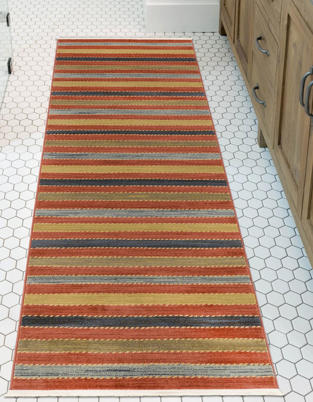 Multicolor 3' x 10' Fars Runner Area Rug 100% Polypropylene Unique Traditional Carpet for Classical Living, Dining Room & Office Spaces for Sale at Rug Engine