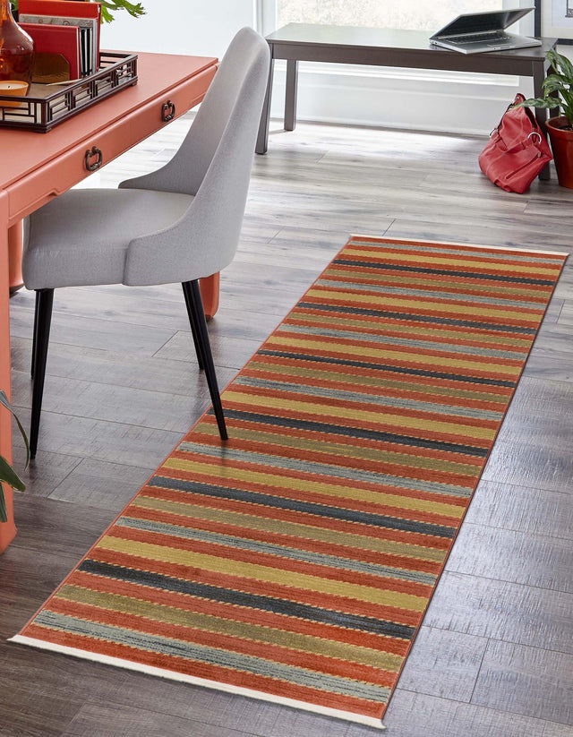 Multicolor 3' x 10' Fars Runner Area Rug 100% Polypropylene Unique Traditional Carpet for Classical Living, Dining Room & Office Spaces for Sale at Rug Engine