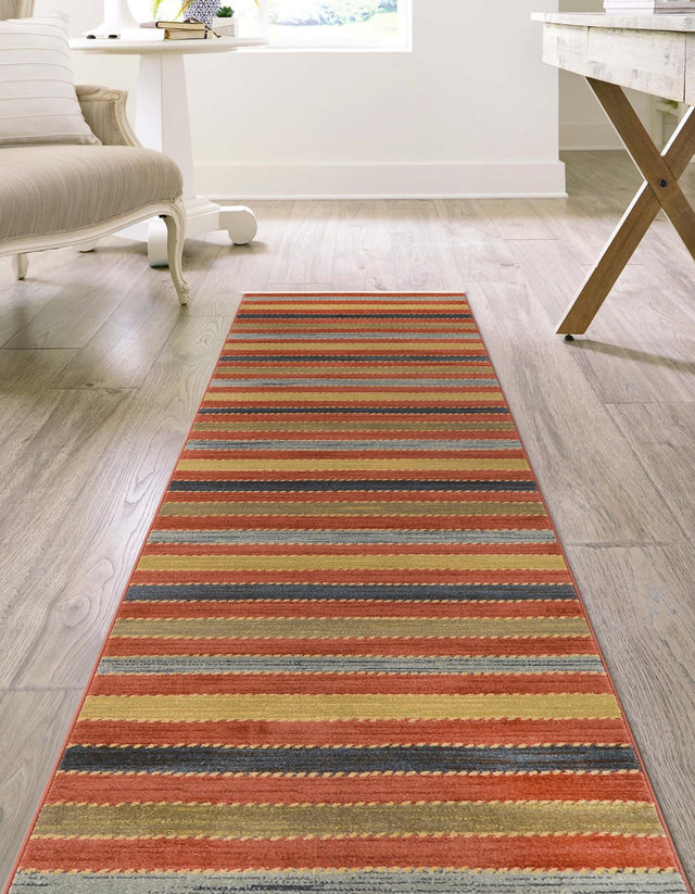Multicolor 3' x 10' Fars Runner Area Rug 100% Polypropylene Unique Traditional Carpet for Classical Living, Dining Room & Office Spaces for Sale at Rug Engine