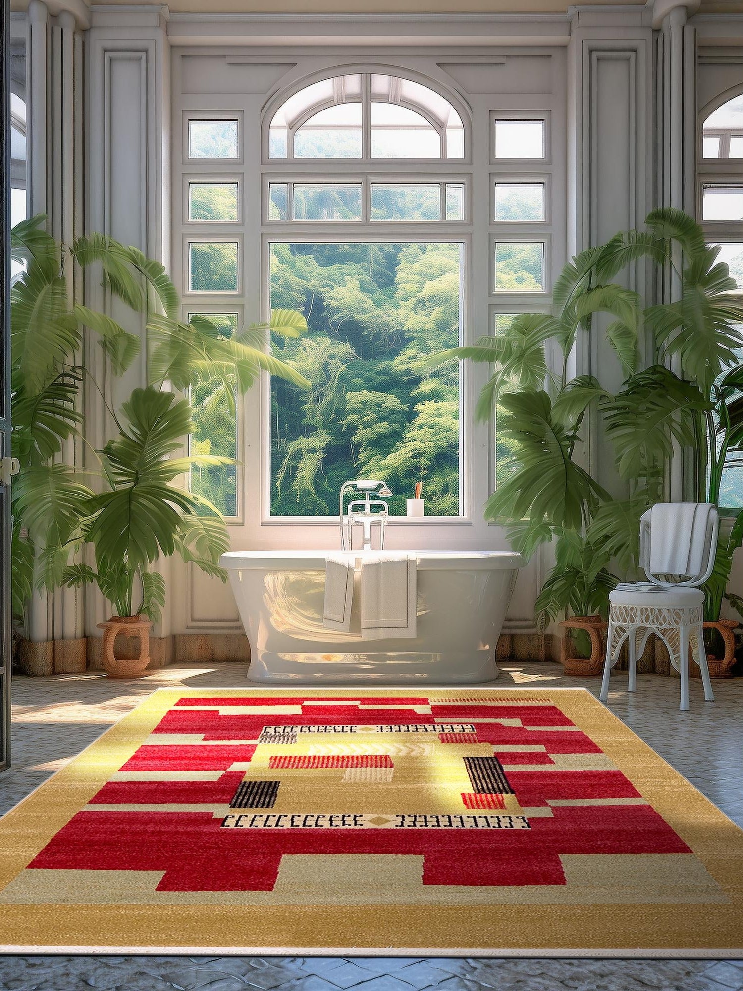 Rust Red 8' x 10' Fars Rectangle Area Rug 100% Polypropylene Unique Traditional Carpet for Classical Living, Dining Room & Office Spaces for Sale at Rug Engine