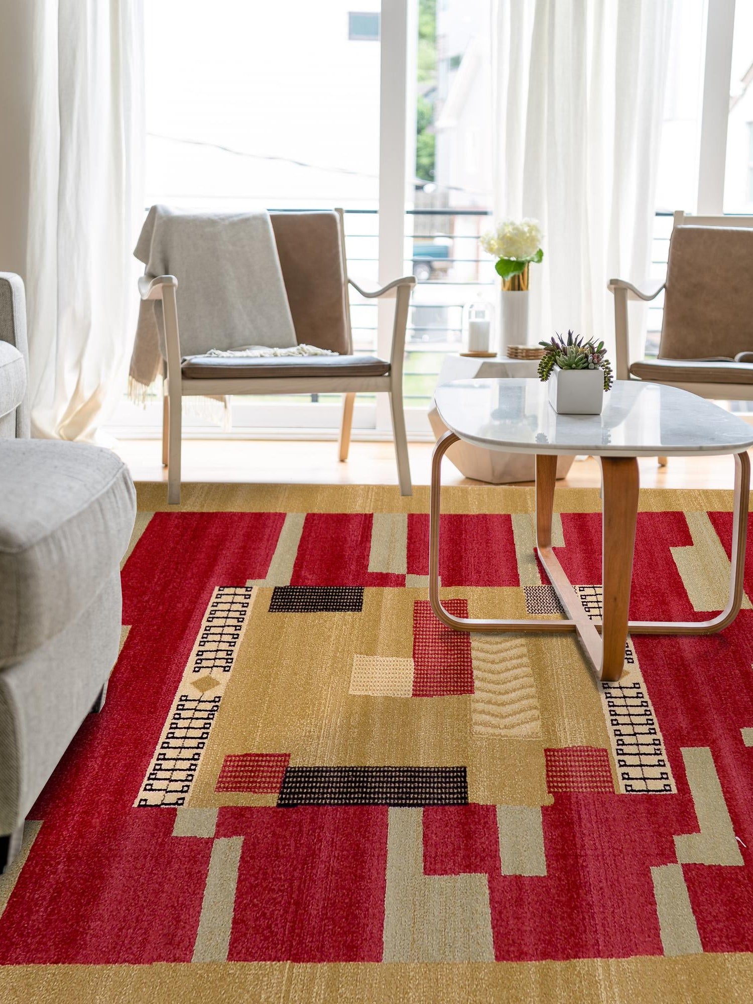 Rust Red 7' 1 x 10' Fars Rectangle Area Rug 100% Polypropylene Unique Traditional Carpet for Classical Living, Dining Room & Office Spaces for Sale at Rug Engine