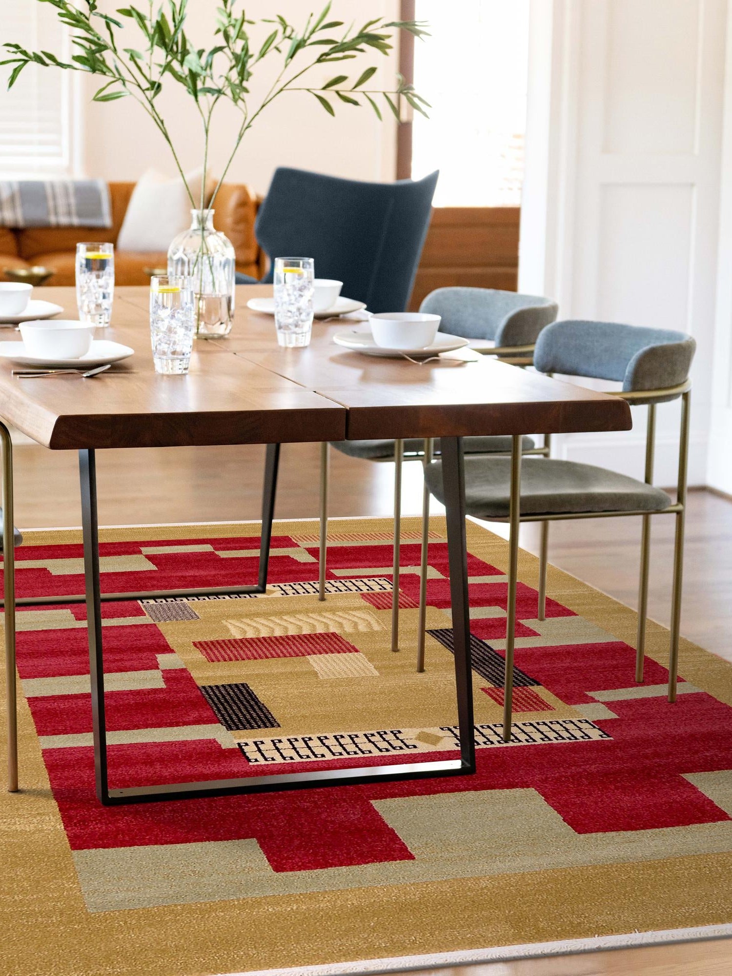 Rust Red 5' 1 x 8' Fars Rectangle Area Rug 100% Polypropylene Unique Traditional Carpet for Classical Living, Dining Room & Office Spaces for Sale at Rug Engine