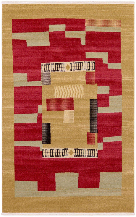 Rust Red 5' 1 x 8' Fars Rectangle Area Rug 100% Polypropylene Unique Traditional Carpet for Classical Living, Dining Room & Office Spaces for Sale at Rug Engine