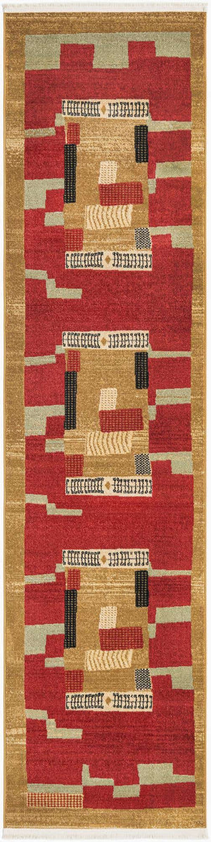 Rust Red 2' 7 x 10' Fars Runner Area Rug 100% Polypropylene Unique Traditional Carpet for Classical Living, Dining Room & Office Spaces for Sale at Rug Engine
