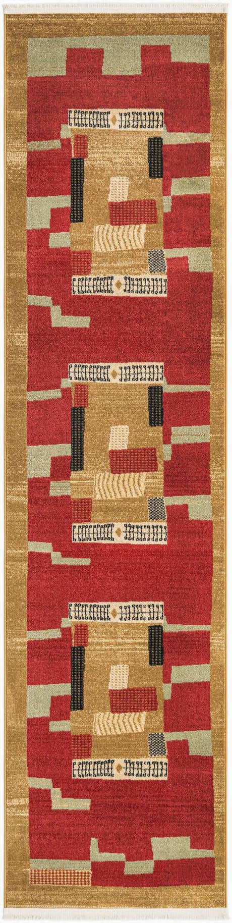 Rust Red 2' 7 x 10' Fars Runner Area Rug 100% Polypropylene Unique Traditional Carpet for Classical Living, Dining Room & Office Spaces for Sale at Rug Engine