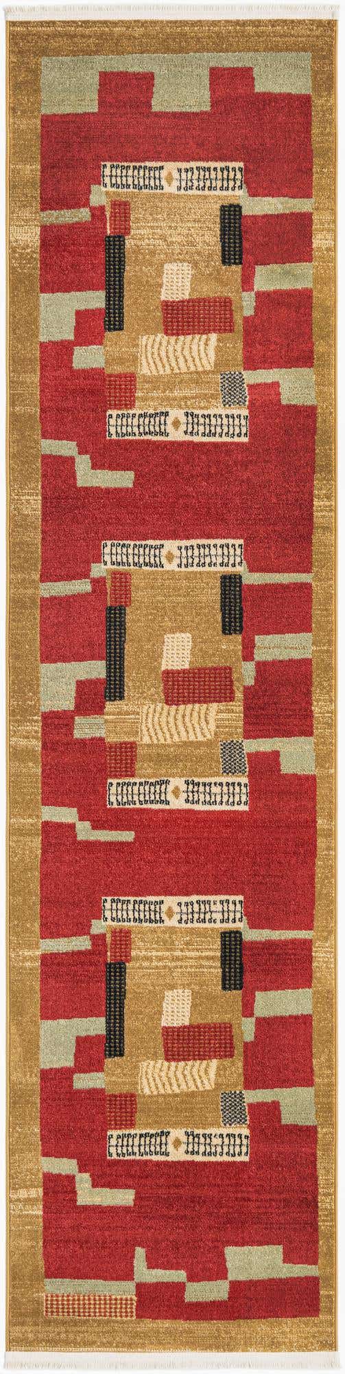 Rust Red 2' 7 x 10' Fars Runner Area Rug 100% Polypropylene Unique Traditional Carpet for Classical Living, Dining Room & Office Spaces for Sale at Rug Engine
