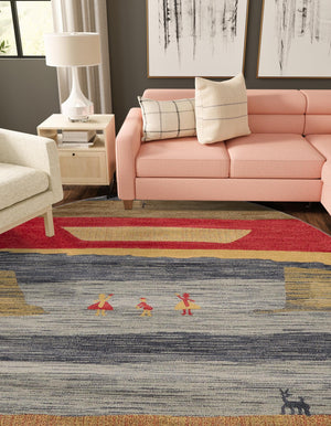 Blue 12' 2 x 12' 2 Fars Round Area Rug 100% Polypropylene Unique Traditional Carpet for Classical Living, Dining Room & Office Spaces for Sale at Rug Engine