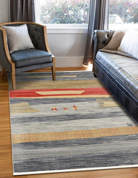 Blue 9' x 12' Fars Rectangle Area Rug 100% Polypropylene Unique Traditional Carpet for Classical Living, Dining Room & Office Spaces for Sale at Rug Engine