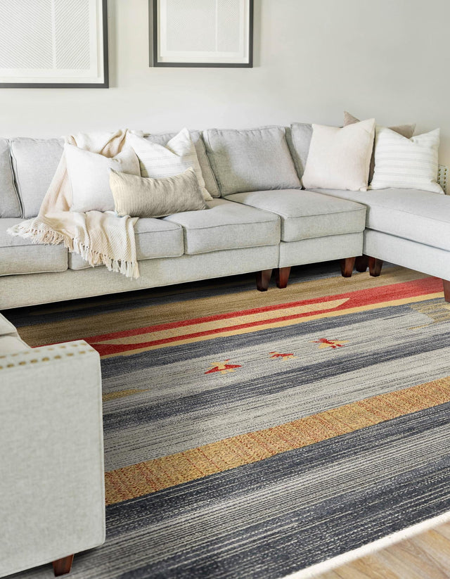 Blue 8' x 10' Fars Rectangle Area Rug 100% Polypropylene Unique Traditional Carpet for Classical Living, Dining Room & Office Spaces for Sale at Rug Engine